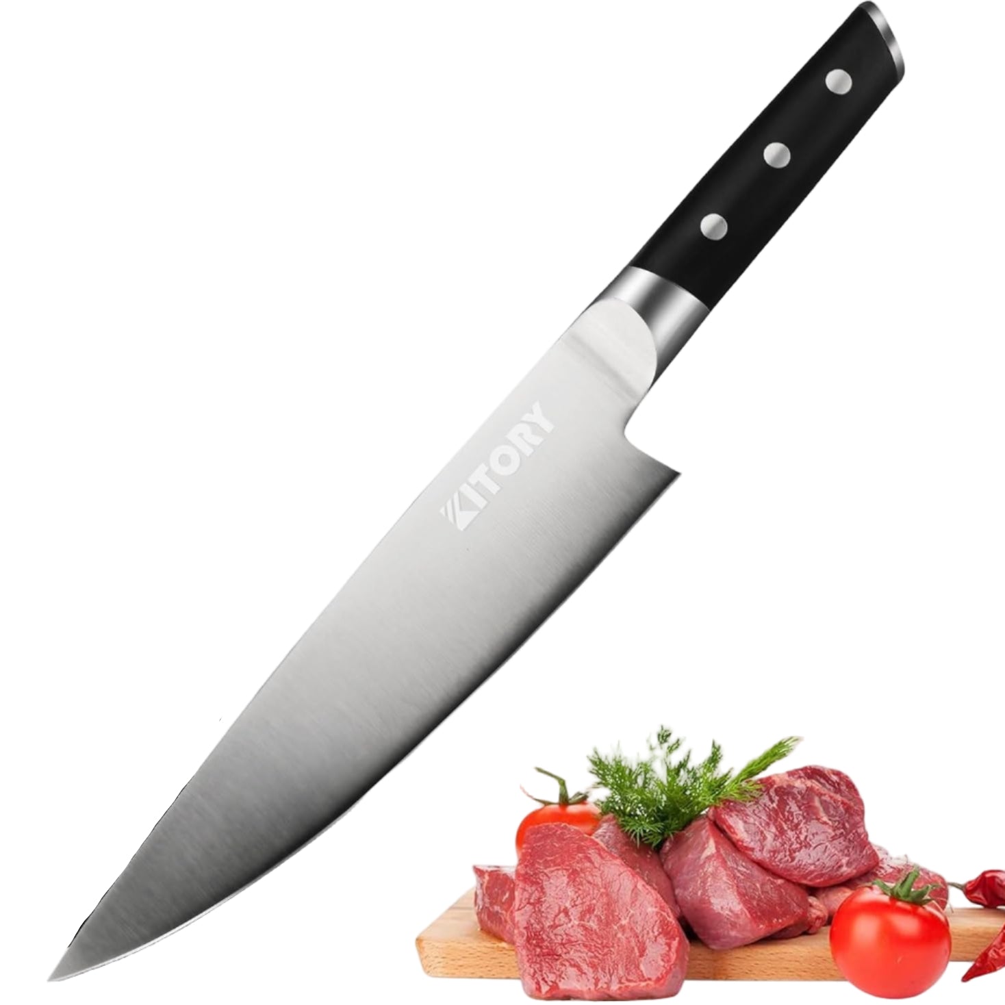 Kitory 8-Inch Professional Chef's Knife with Pakka Wood Handle